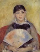 Pierre-Auguste Renoir Girl with a Fan Sweden oil painting artist